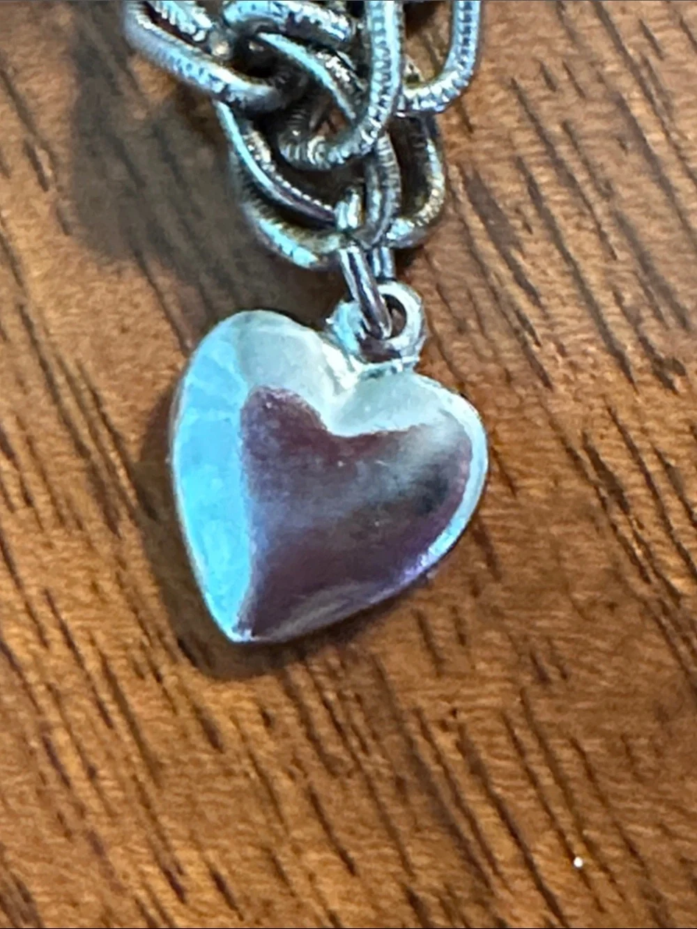 Silver Tone Heart Charm Chain‎ Little Girls Bracelet